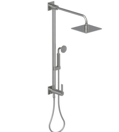 Rubinet 4URT2 Bar With Iet At Shower Head. Include 8 Shower Head, 12 Shower Arm, 30 Adjustable Slide Bar (Can Be Cut To Suit), Hand Held Shower Diverter,