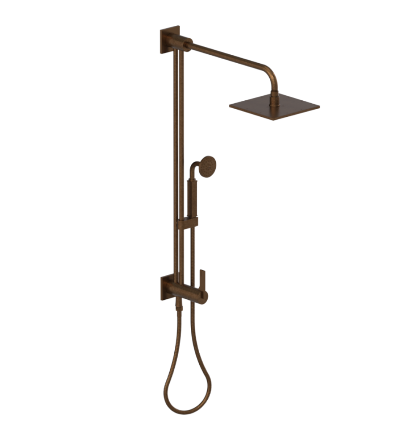 Rubinet 4URT2 Bar With Iet At Shower Head. Include 8 Shower Head, 12 Shower Arm, 30 Adjustable Slide Bar (Can Be Cut To Suit), Hand Held Shower Diverter,