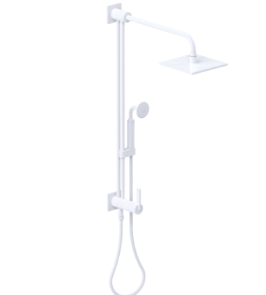 Rubinet 4URT2 Bar With Iet At Shower Head. Include 8 Shower Head, 12 Shower Arm, 30 Adjustable Slide Bar (Can Be Cut To Suit), Hand Held Shower Diverter,