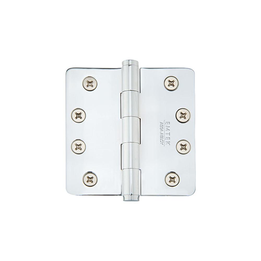 Emtek 96124 9600 Brass Hinge , SD , 1/4"RdCr , 4x4" - Parent