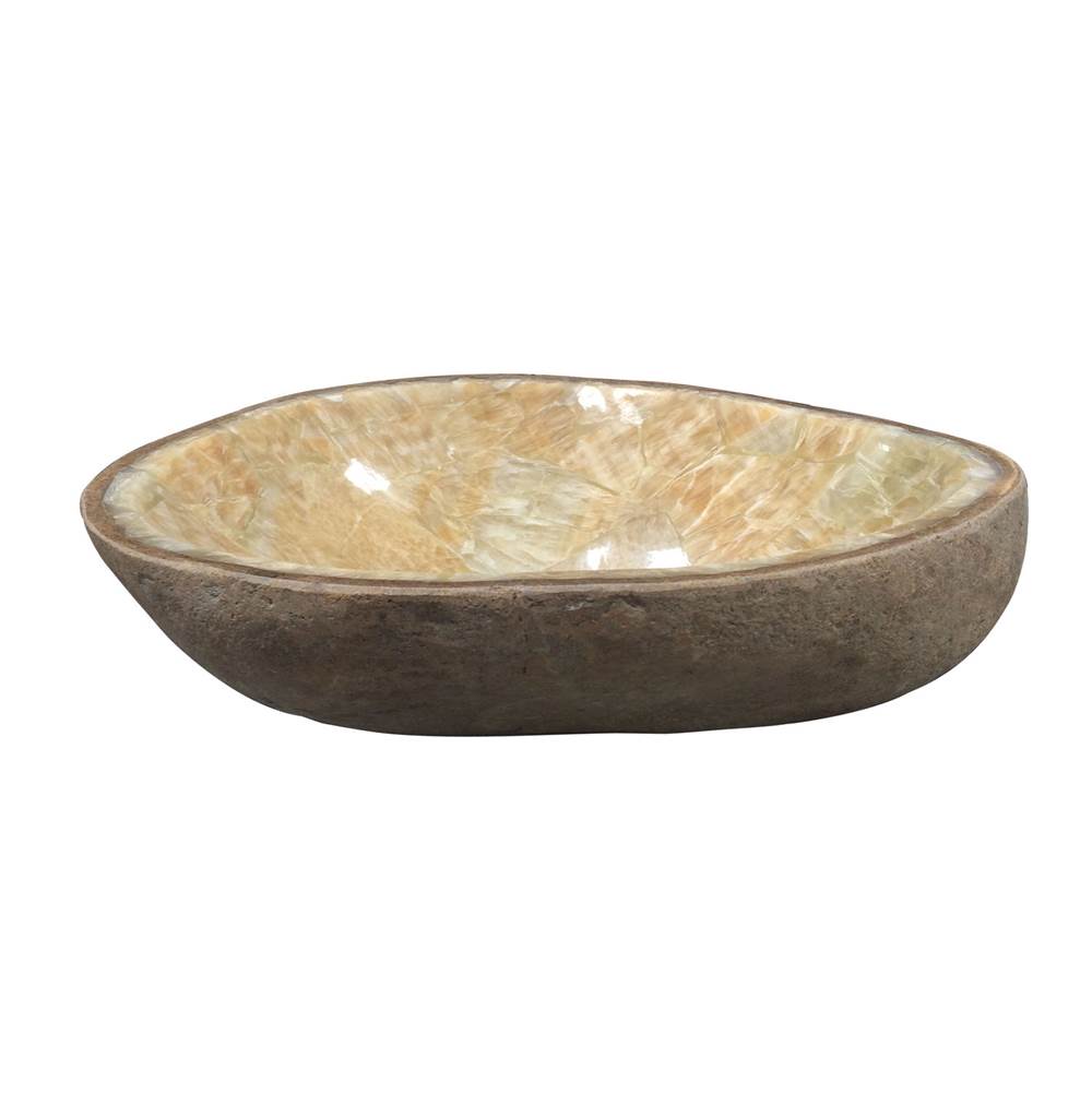 Barclay 5-214YE Logan Onyx Vessel Yellow With Honey Mosaic Interior