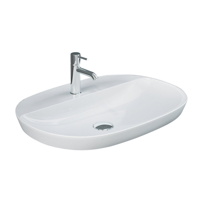 Barclay 5-671WH Variant 23 - 5/8 x 16 - 1/2 Oval Drop - In Basin 1 - Hole With Deck  - White