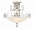 Crystorama 5010-OS-CL-MWP Ashton 3 Light Hand Cut Crystal Ceiling Mount - Olde Silver