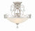 Crystorama 5010-OS-CL-S Ashton 3 Light Swarovski Strass Crystal Ceiling Mount - Olde Silver