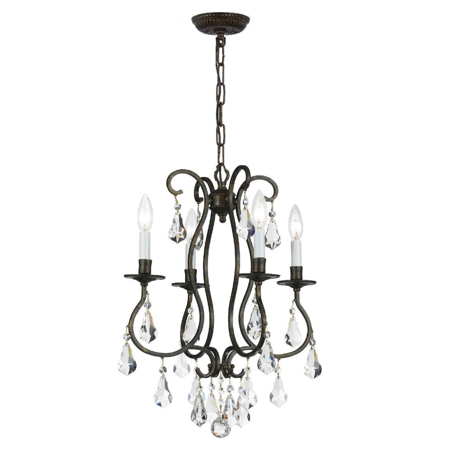 Crystorama 5014-CL-S Ashton 4 Light Swarovski Strass Crystal Mini Chandelier - Parent