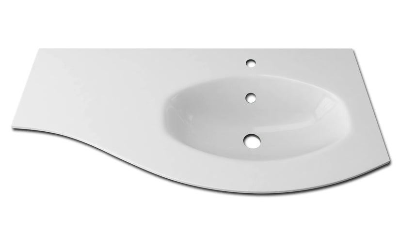 Baden Haus BHOV41RL1.100 Olimpia/Vague Resin Basin 41" 1Ø Left Basin