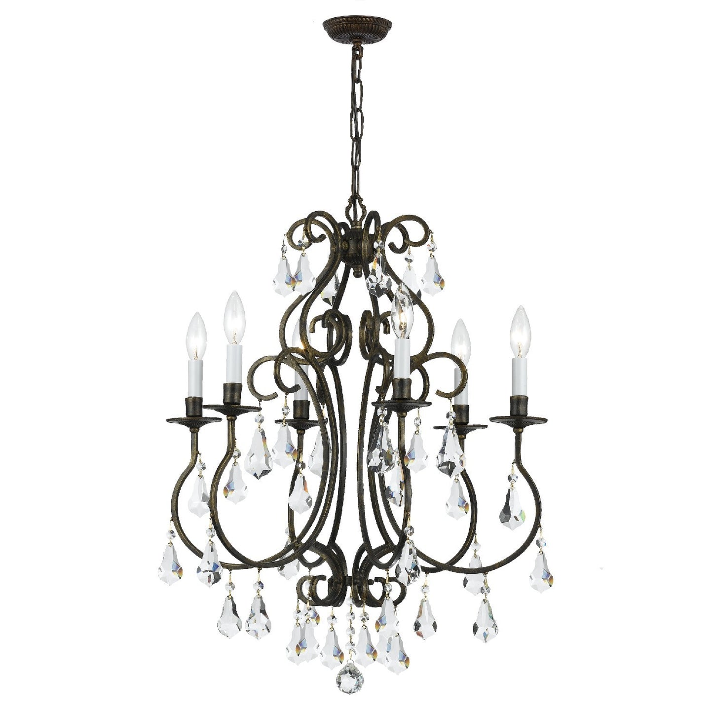 Crystorama 5016-CL-S Ashton 6 Light Swarovski Strass Crystal Chandelier - Parent