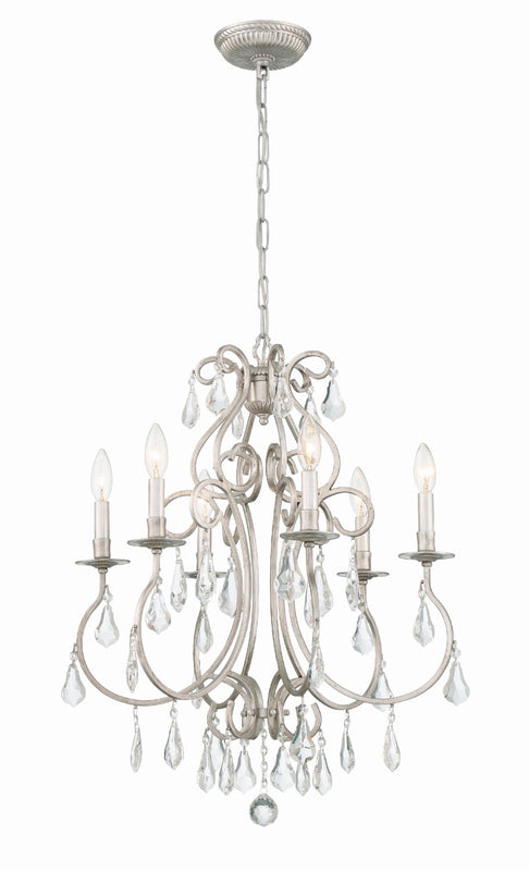 Crystorama 5016-CL-S Ashton 6 Light Swarovski Strass Crystal Chandelier