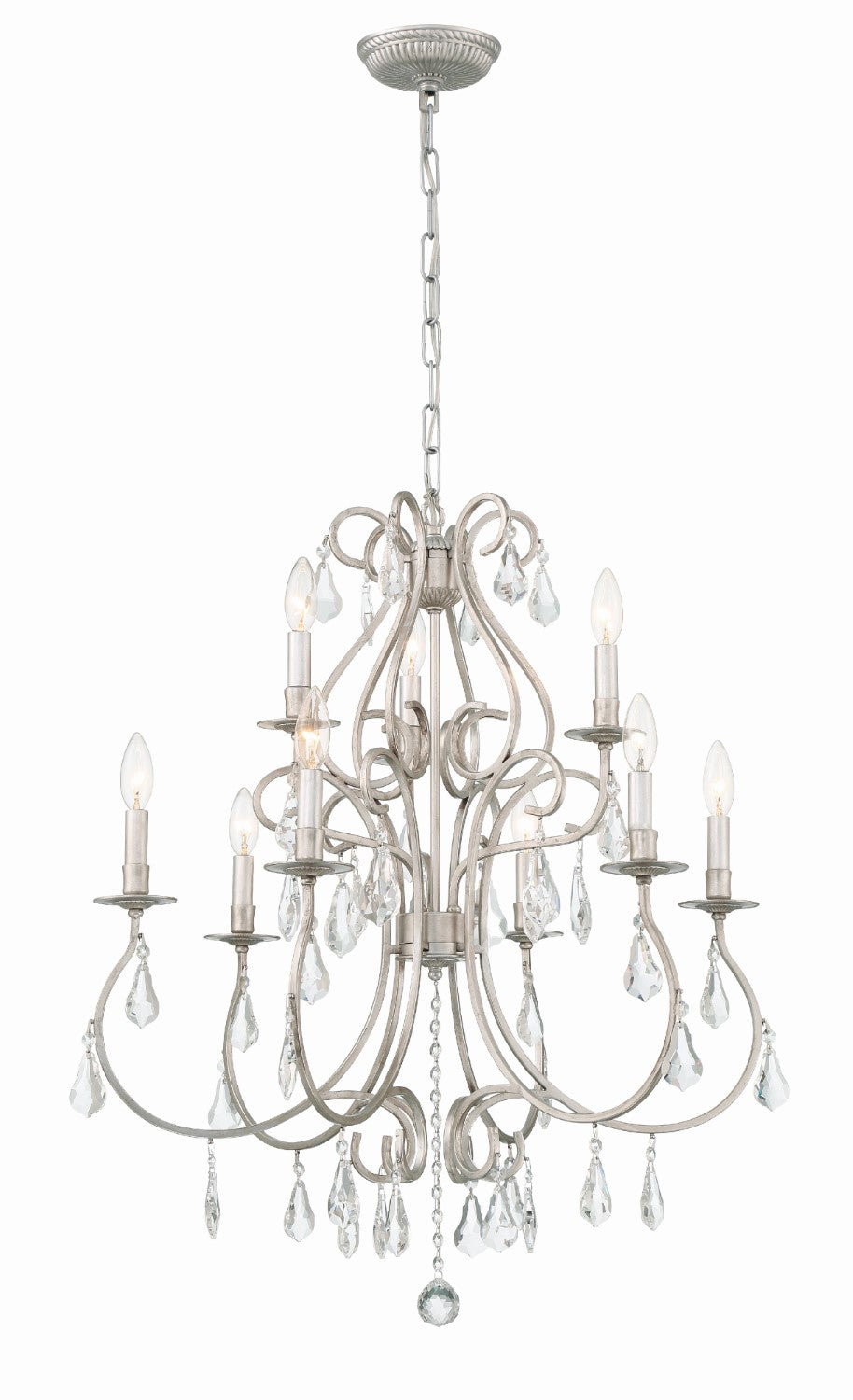 Crystorama 5019-CL-S Ashton 9 Light Swarovski Strass Crystal Chandelier