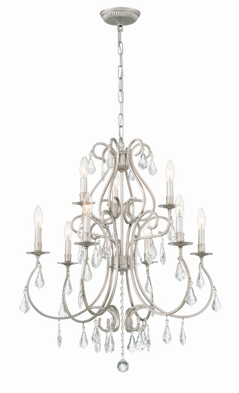 Crystorama 5019-CL-S Ashton 9 Light Swarovski Strass Crystal Chandelier
