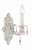Crystorama 5021-AW-RO-MWP Paris Market 1 Light Rose Crystal Wall Mount - Antique White