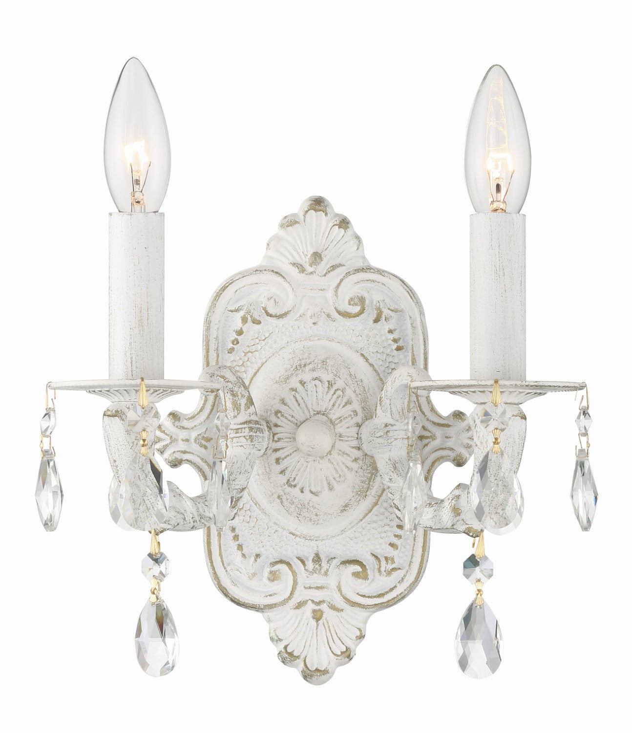 Crystorama 5022-CL-S Paris Market 2 Light Swarovski Strass Crystal Wall Mount - Parent