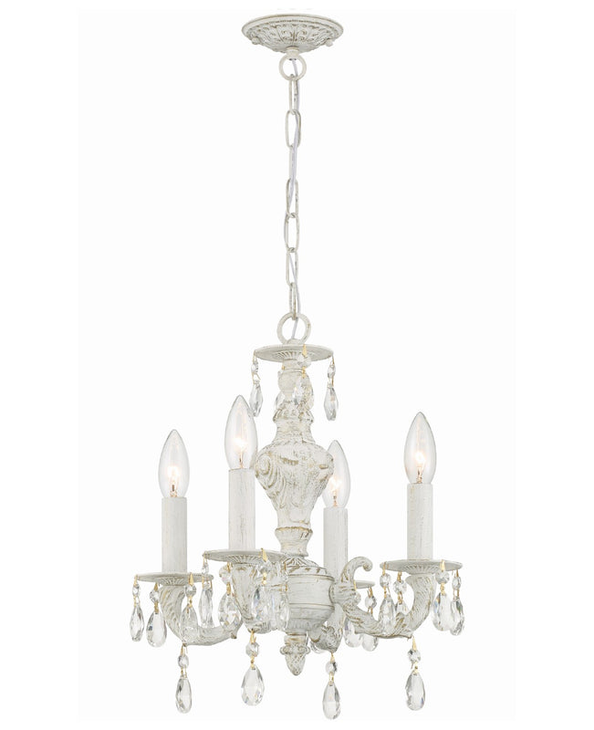 Crystorama 5024-CL-MWP Paris Market 4 Light Clear Crystal Mini Chandelier - Parent