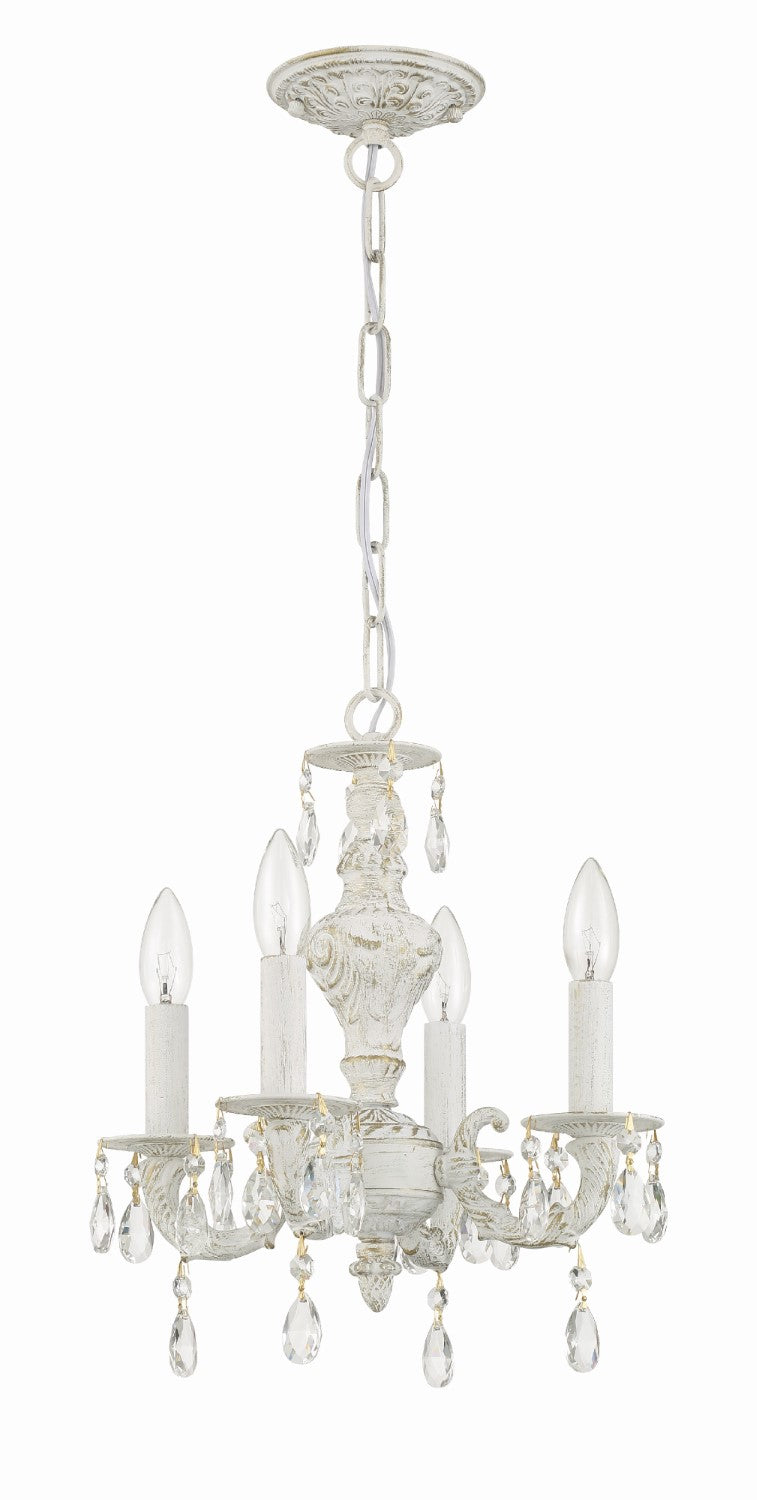 Crystorama 5024-CL-MWP Paris Market 4 Light Clear Crystal Mini Chandelier - Parent