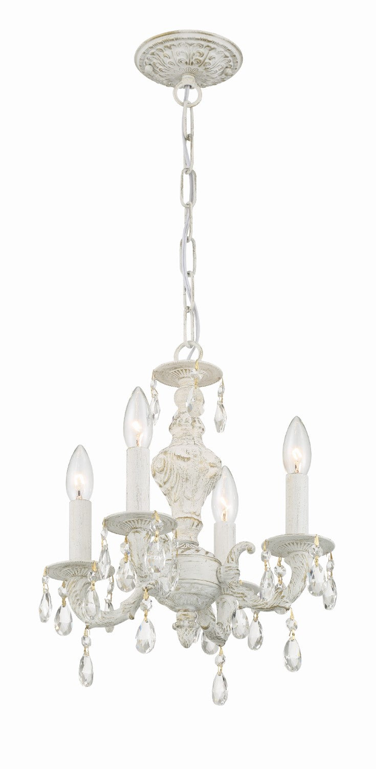 Crystorama 5024-CL-MWP Paris Market 4 Light Clear Crystal Mini Chandelier - Parent