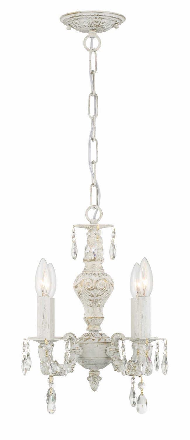 Crystorama 5024-CL-MWP Paris Market 4 Light Clear Crystal Mini Chandelier - Parent