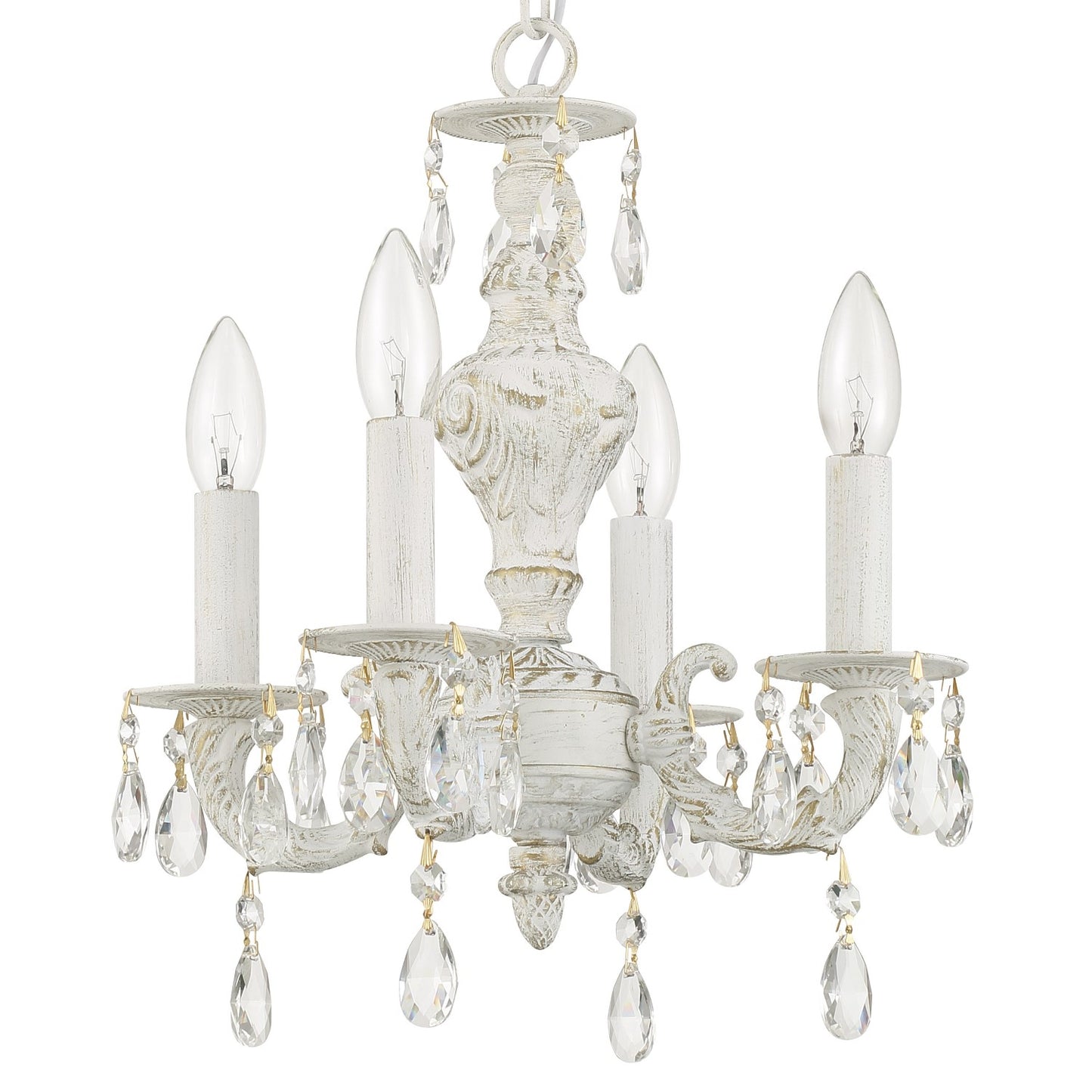Crystorama 5024-CL-MWP Paris Market 4 Light Clear Crystal Mini Chandelier - Parent