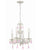 Crystorama 5024-AW-RO-MWP Paris Market 4 Light Rose Crystal Mini Chandelier - Antique White