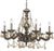 Crystorama 5026-VB-GT-MWP Paris Market 6 Light Golden Teak Crystal Chandelier - Venetian Bronze