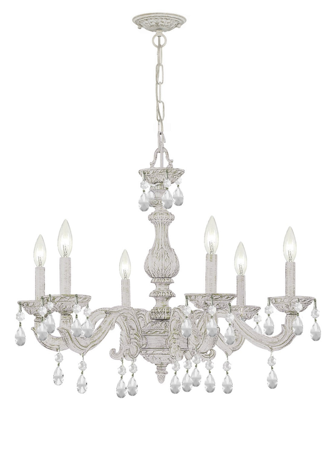 Crystorama 5036-CL-MWP Paris Market 6 Light Clear Crystal Chandelier - Parent