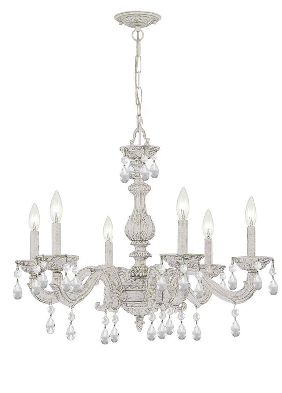 Crystorama 5036-CL-MWP Paris Market 6 Light Clear Crystal Chandelier - Parent