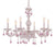 Crystorama 5036-AW-RO-MWP Paris Market 6 Light Rose Crystal Chandelier - Antique White