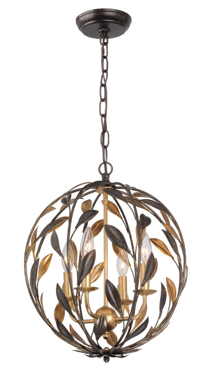 Crystorama 504 Broche 4 Light Mini Chandelier - Parent