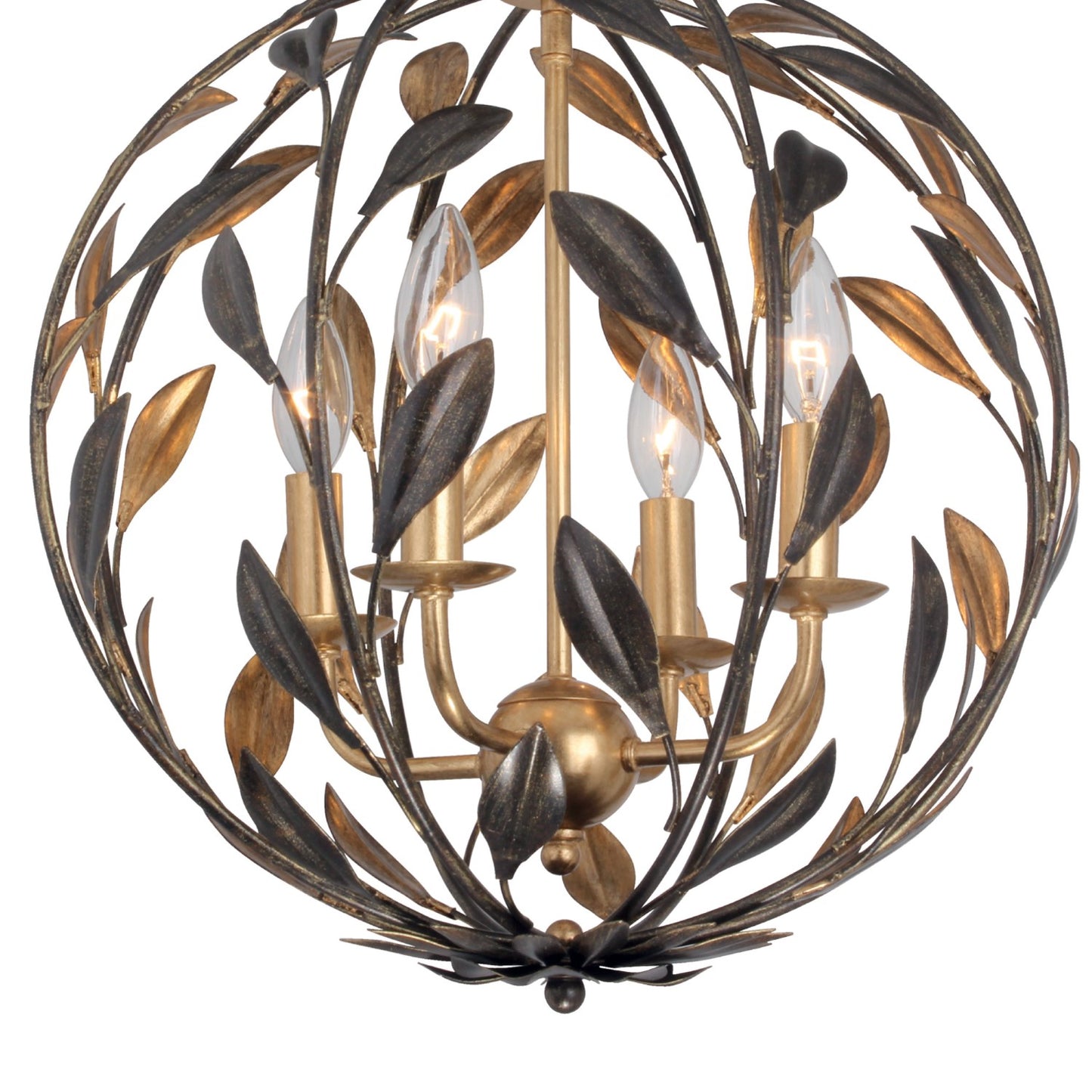 Crystorama 504 Broche 4 Light Mini Chandelier - Parent