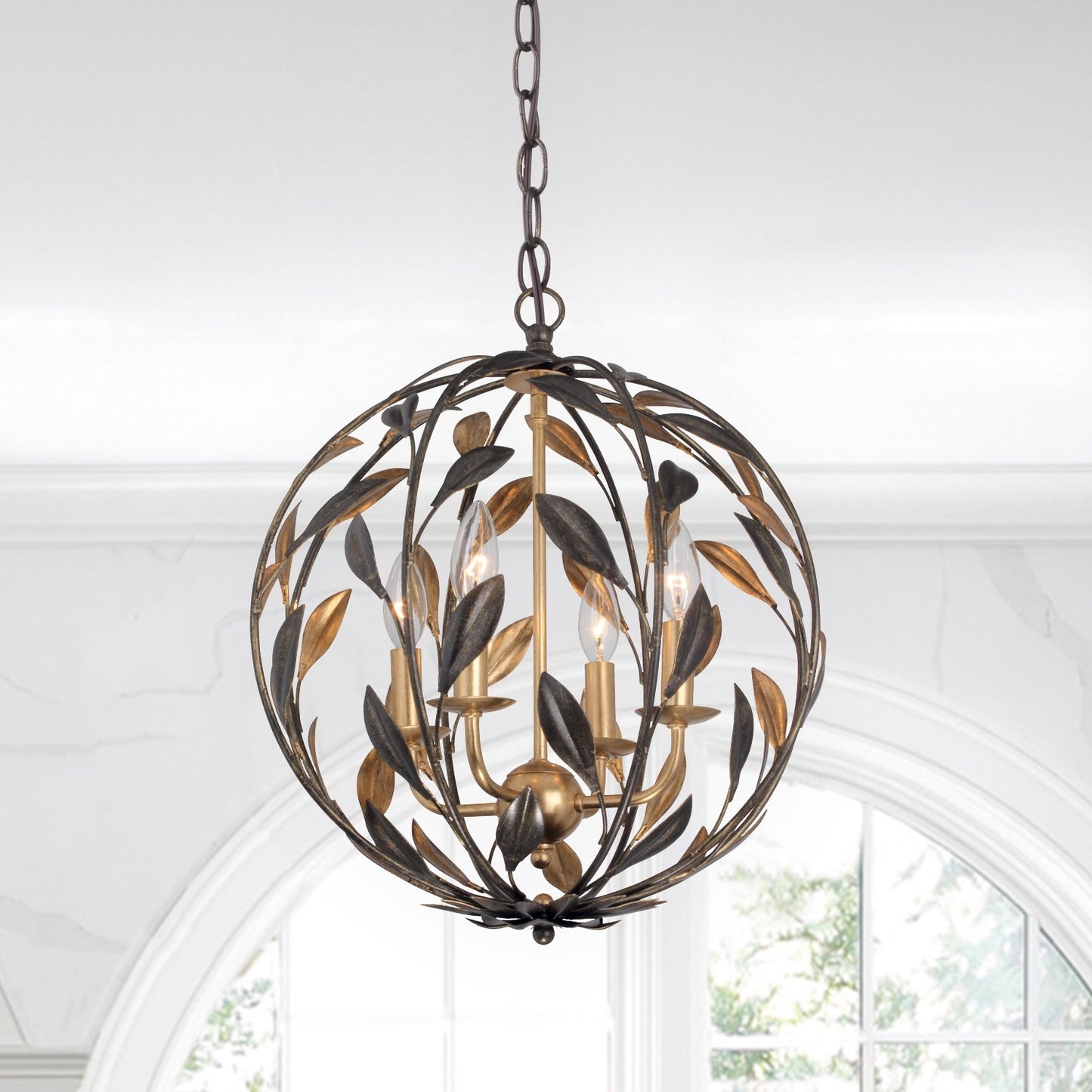 Crystorama 504 Broche 4 Light Mini Chandelier