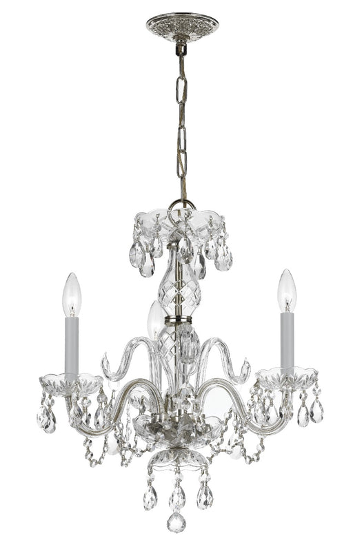 Crystorama 5044-CL-S Traditional Crystal 3 Light Swarovski Strass Crystal Mini Chandelier - Parent