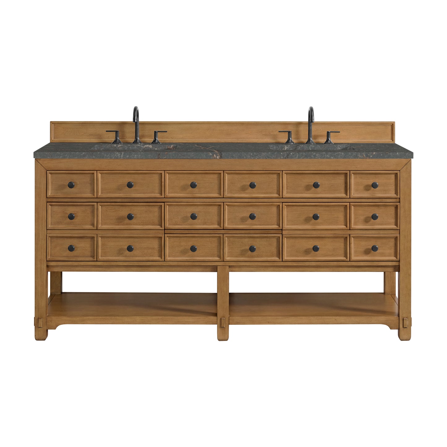 James Martin 505-V72 Malibu 72" Double Vanity, 3 CM Top and FreePower Wireless Charger