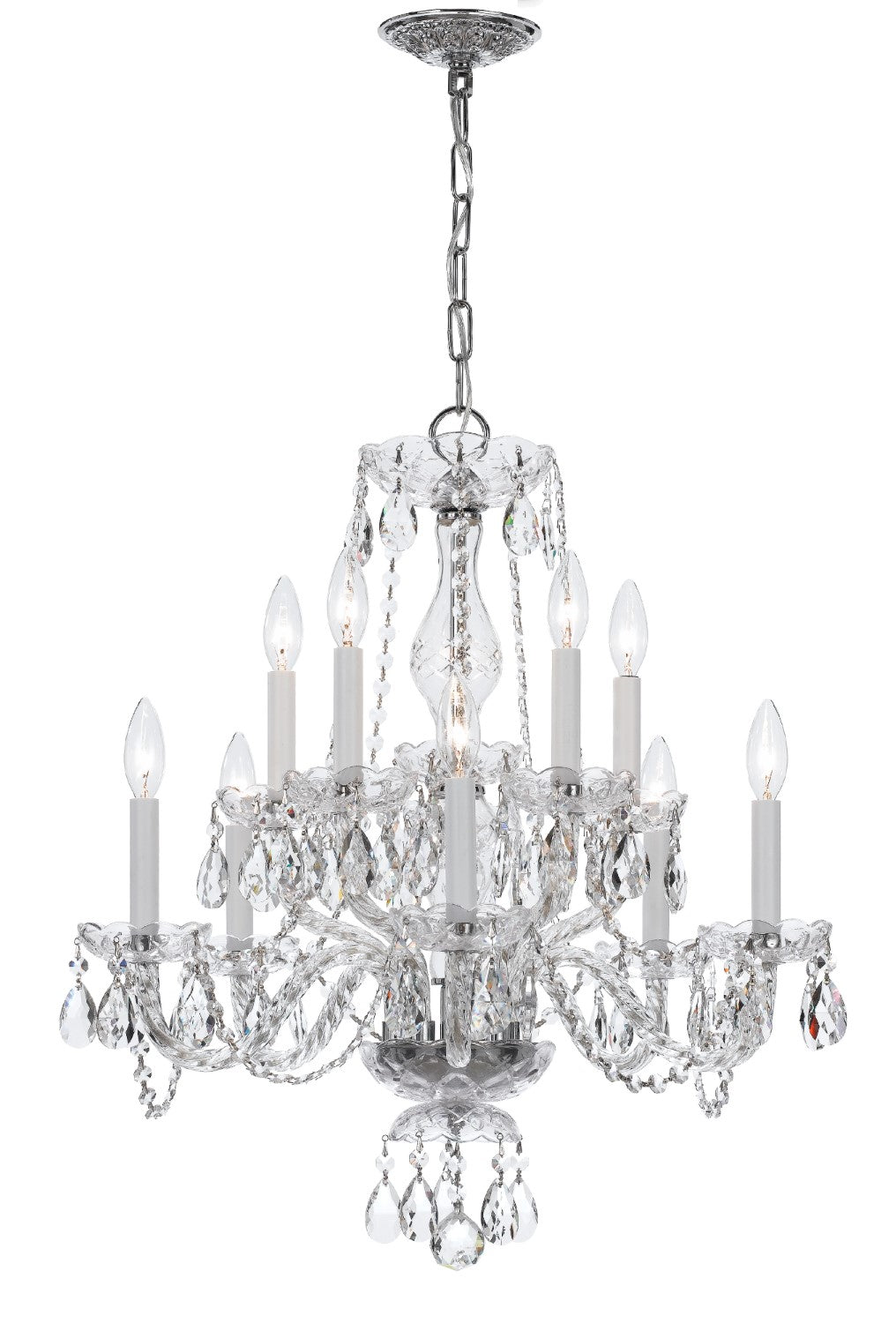 Crystorama 5080-CL-MWP Traditional Crystal 10 Light Clear Crystal Chandelier - Parent