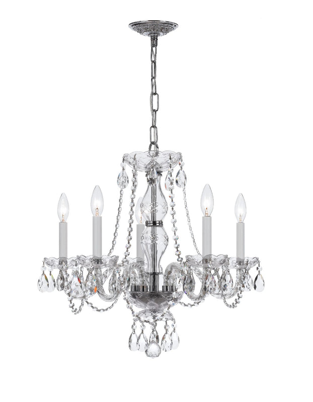 Crystorama 5085-CL-MWP Traditional Crystal 5 Light Clear Crystal Chandelier - Parent