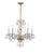 Crystorama 5085-CL-MWP Traditional Crystal 5 Light Clear Crystal Chandelier