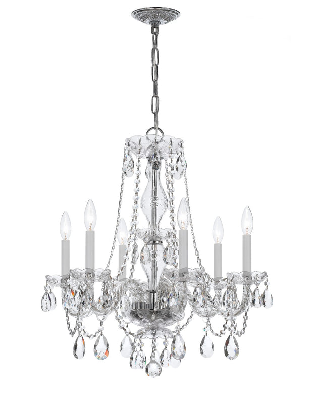Crystorama 5086-CL-MWP Traditional Crystal 6 Light Crystal Chandelier - Parent