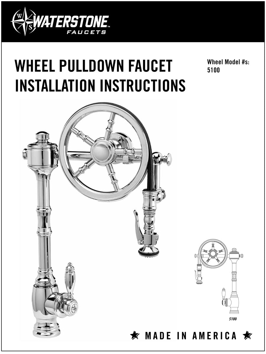 Waterstone 5100 Traditional The Wheel Pull Down Kitchen Faucet - Parent