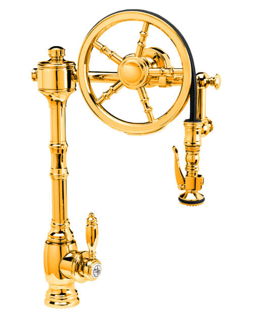 Waterstone 5100 Traditional The Wheel Pull Down Kitchen Faucet