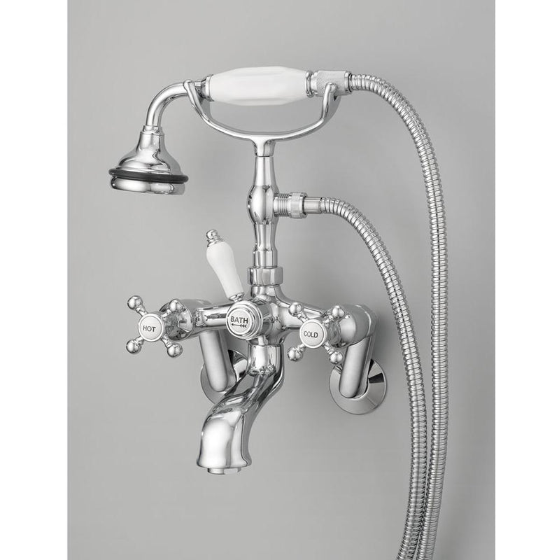 Cheviot 5100 5100 Series Wall-Mount Tub Filler - Cross Handles - Porcelain Accents - Parent