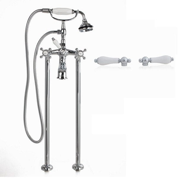 Cheviot 5102/3965-LEV 5100 Series Free-Standing Tub Filler - Lever Handles - Porcelain Accents - Parent