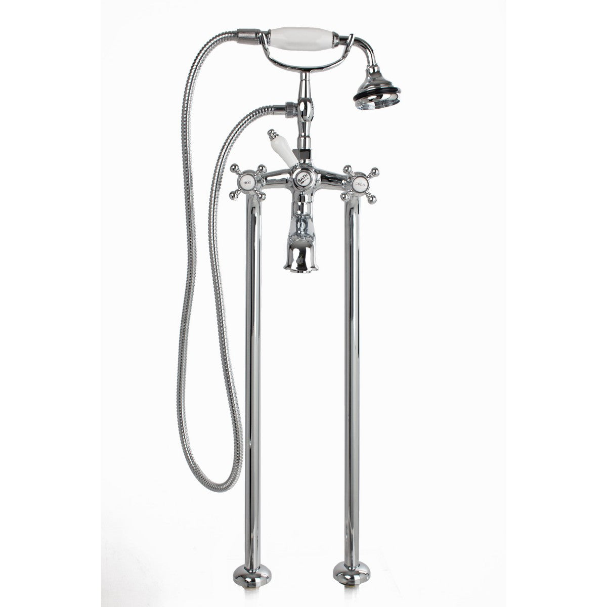 Cheviot 5102/3965 5100 Series Free-Standing Tub Filler - Lever Handles - Porcelain Accents - Parent