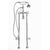 Cheviot 5102/3970 5100 Series Free-Standing Tub Filler With Stop Valves - Lever Handles - Porcelain Accents