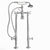 Cheviot 5102/3970XL 5100 Series Extra-Tall Free-Standing Tub Filler With Stop Valves - Lever Handles - Porcelain Accents - Parent