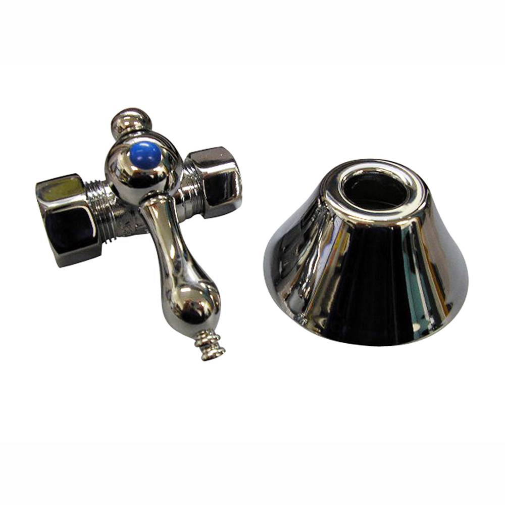 Barclay 5104 Straight Top With Flange 1/2 Comp x 5/8 Comp SET