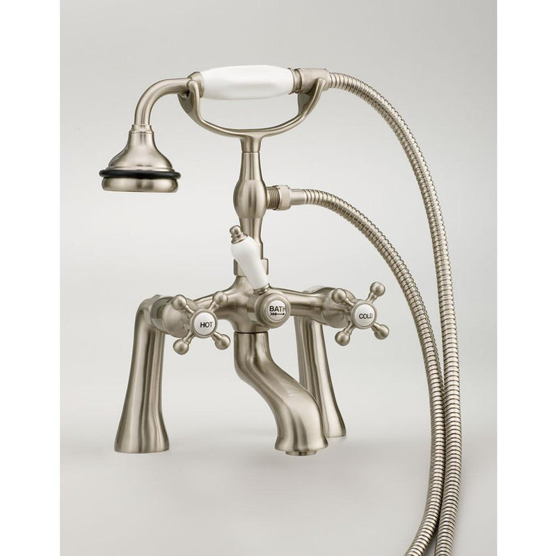 Cheviot 5106-LEV 5100 Series Offset Deck-Mount Tub Filler - Lever Handles - Porcelain Accents - Parent