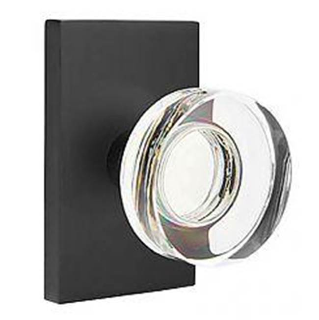 Emtek 5112MDC Passage , Modern Rectangular Rosette , Modern Disc Crystal Knob