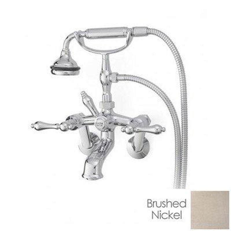 Cheviot 5115 5100 Series Wall-Mount Tub Filler - Cross Handles - Metal Accents