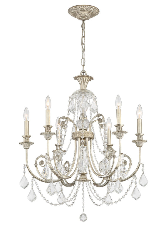 Crystorama 5116-CL-MWP Regis 6 Light Hand Cut Crystal Chandelier - Parent
