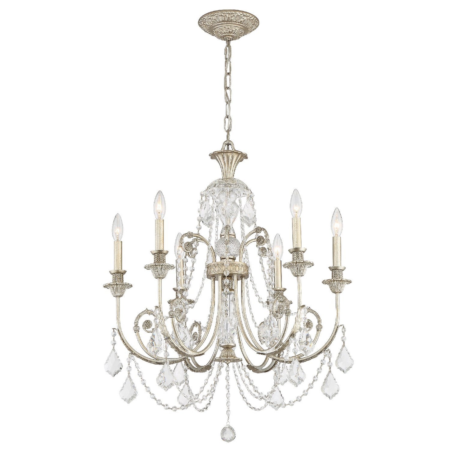 Crystorama 5116-CL-MWP Regis 6 Light Hand Cut Crystal Chandelier - Parent