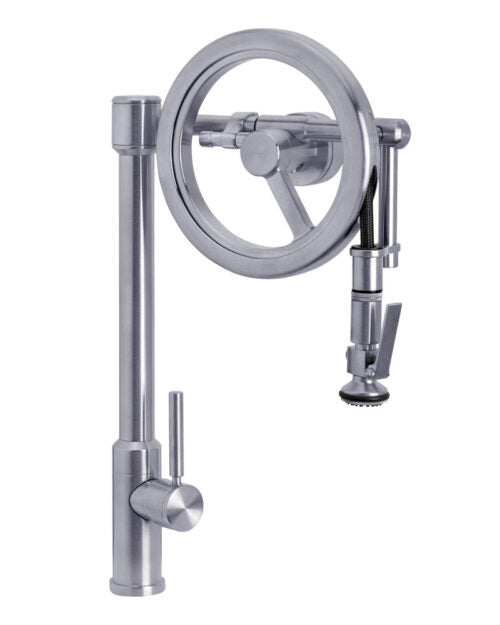 Waterstone WS-5130 Endeavor Wheel Pulldown Lever Sprayer Faucet