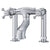 Cheviot 5142 5100 Series Basic Extra-Tall Deck-Mount Tub Filler - Cross Handles